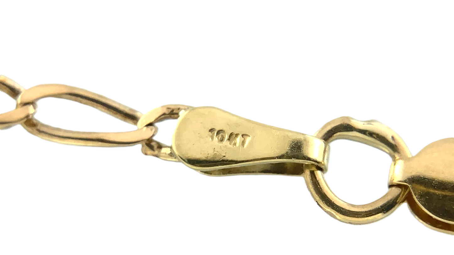 10K Yellow Gold Classic Figaro Link Chain Necklace 23.5 in x 2 mm AU283