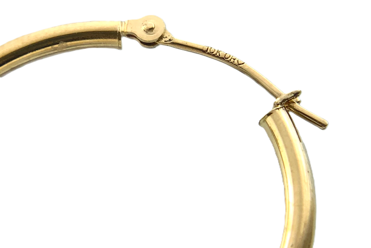 10K Yellow Gold Hoop Earrings With Elegant Floral Decor AU300