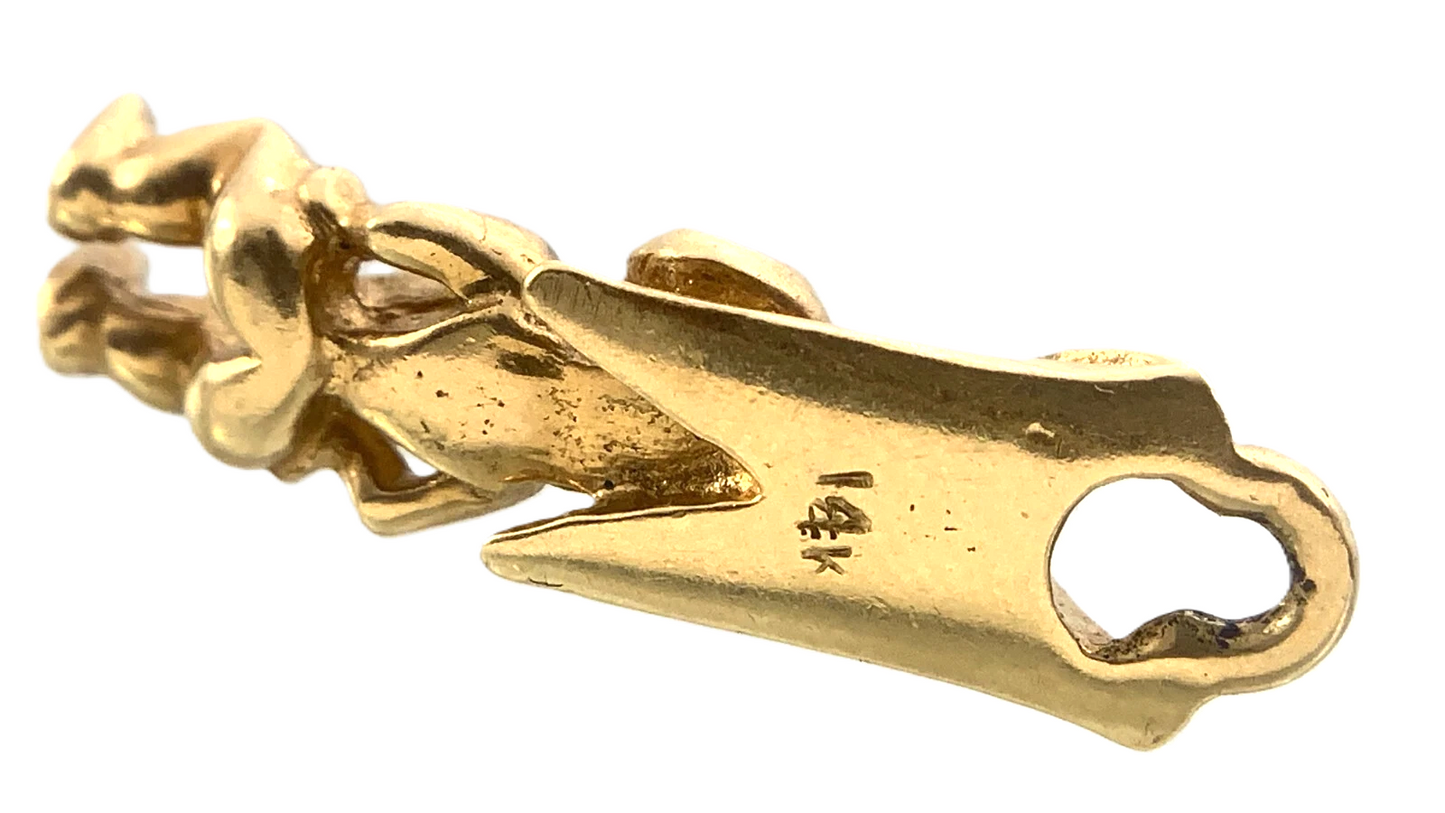 14K Yellow Gold Hawaiian Tiki God Pendant 3.5 grams AU307