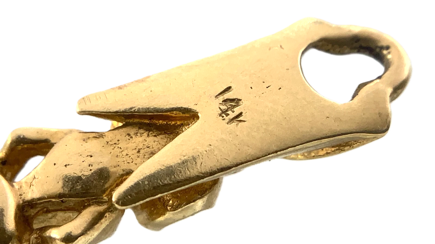 14K Yellow Gold Hawaiian Tiki God Pendant 3.5 grams AU307