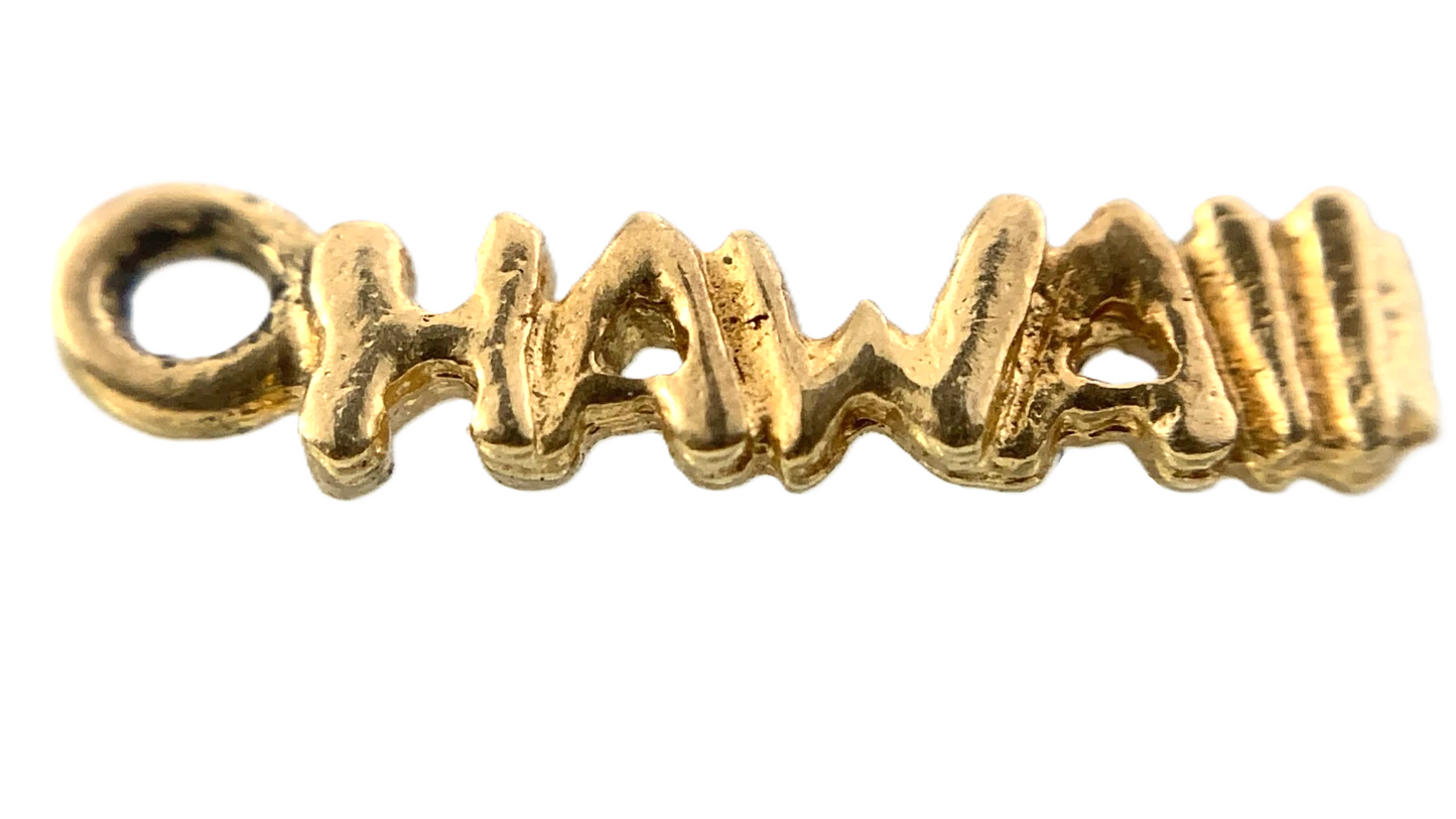 14K Yellow Gold Hawaii Pendant 0.2 grams AU308