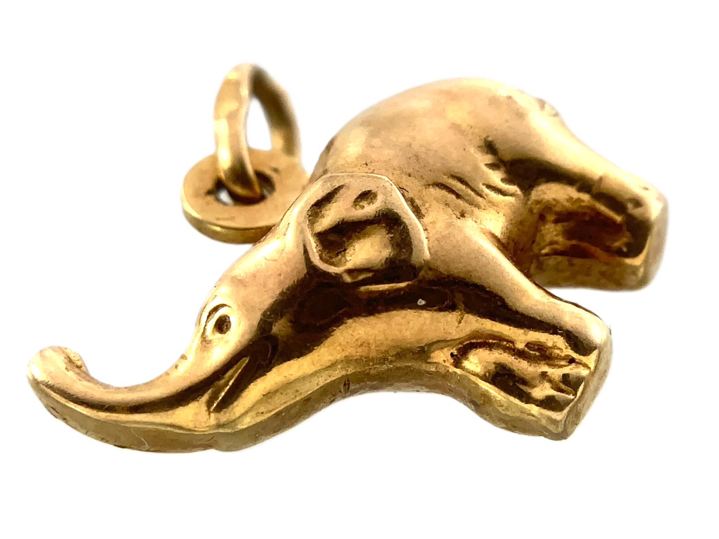 10K Yellow Gold Elephant Charm Pendant 1.2 grams AU310