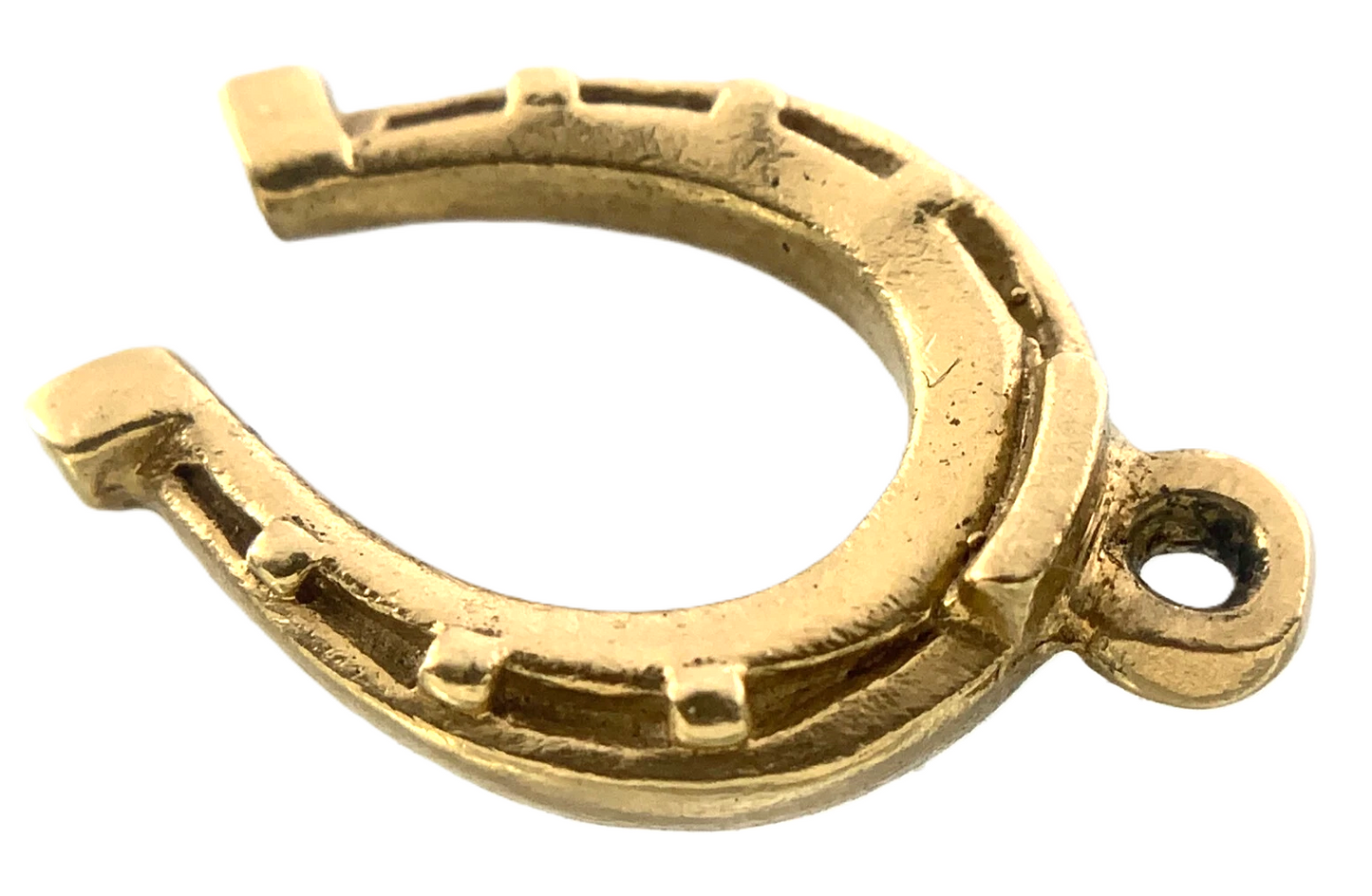 10K Yellow Gold Horseshoe Charm Lucky Pendant 1.7 grams AU312