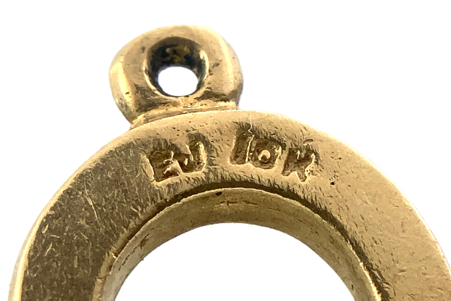 10K Yellow Gold Horseshoe Charm Lucky Pendant 1.7 grams AU312