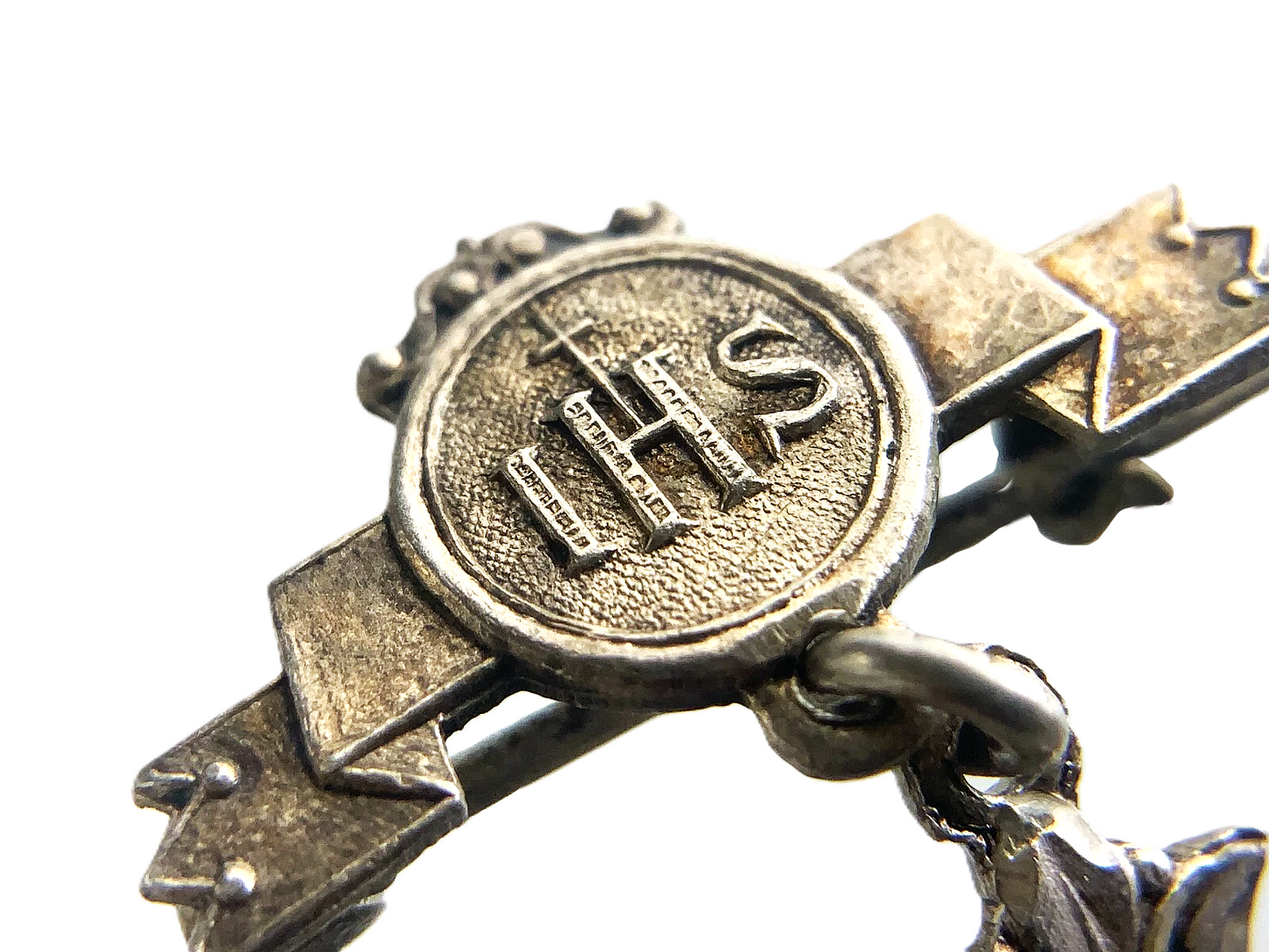 IHS Jesus Christ Holy Pendant Sterling Pin Apostolatus SS Cordis DD047