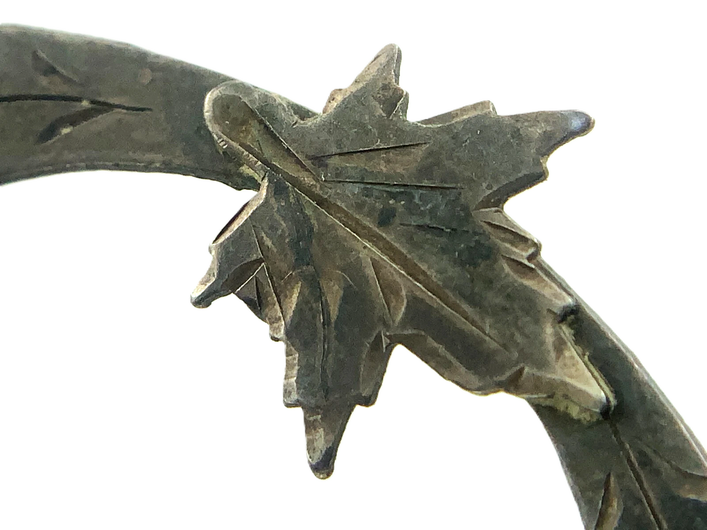 Vintage Sterling Silver Brooch Maple Leaf Fall Autumn Pin EE007