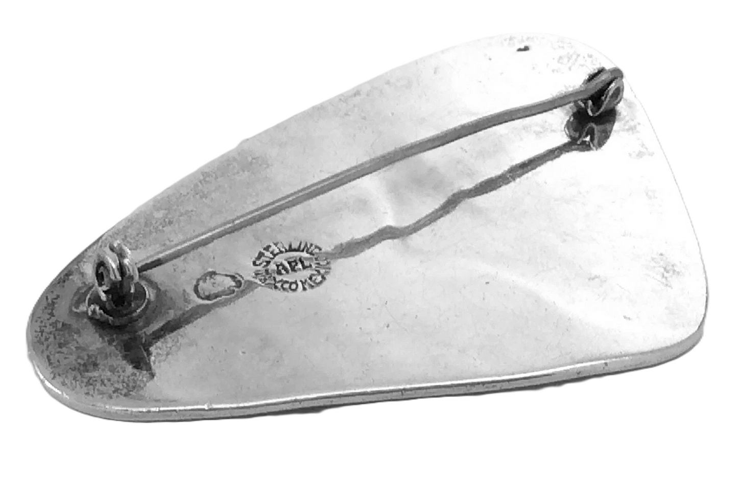 Modernist Mexican Sterling Silver APL Taxco Mexico Ladies Brooch Pinback G779