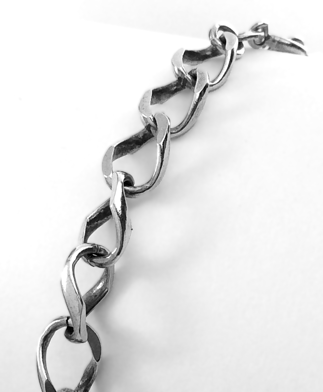Women Vintage Ladies Sterling Silver Curb Link Bracelet 7.5in 7.2g H240