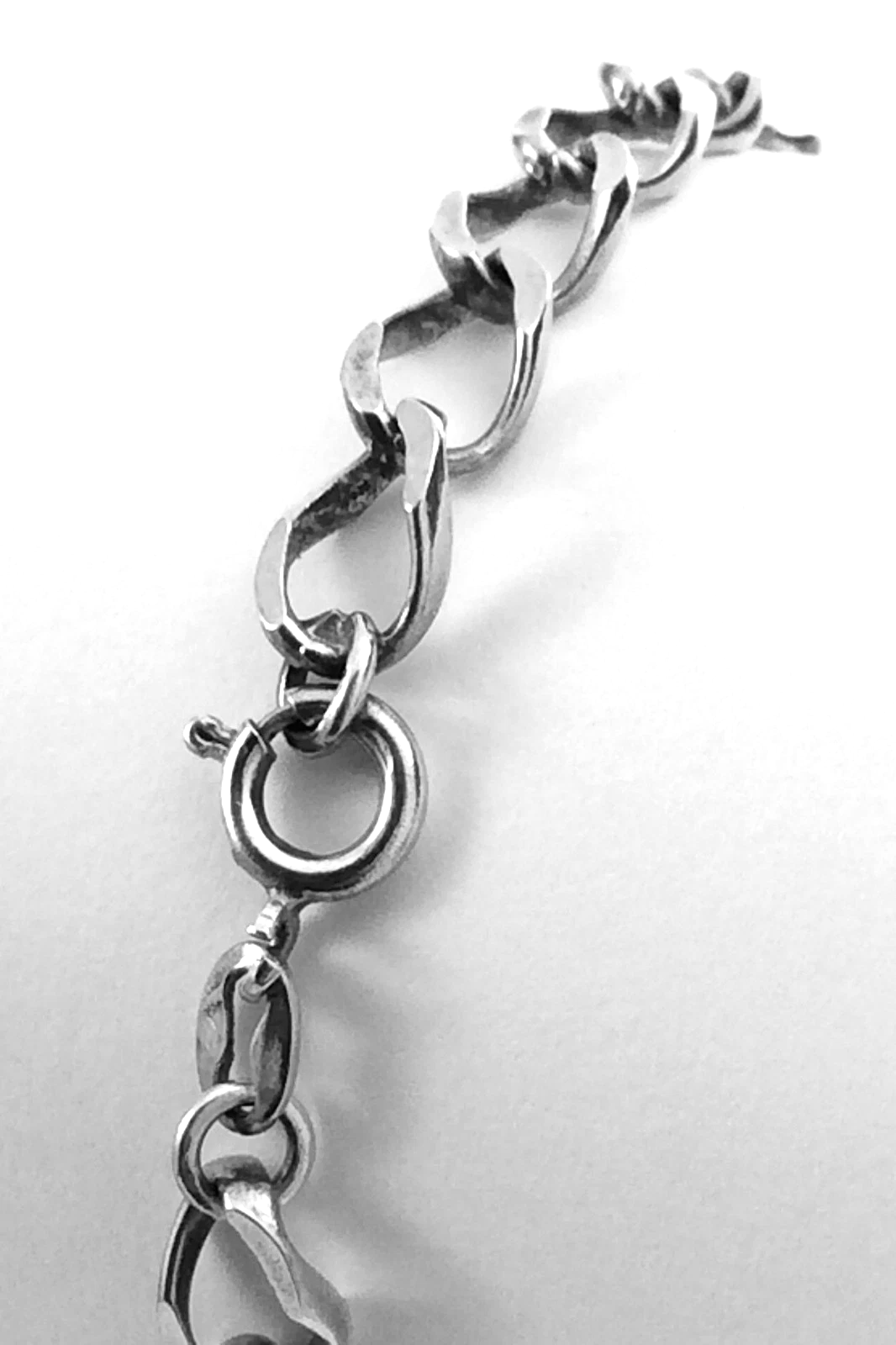 Women Vintage Ladies Sterling Silver Curb Link Bracelet 7.5in 7.2g H240