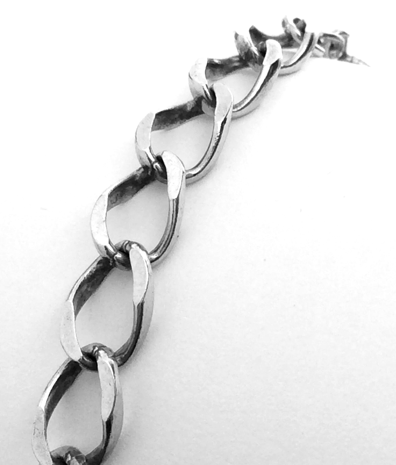 Women Vintage Ladies Sterling Silver Curb Link Bracelet 7.5in 7.2g H240