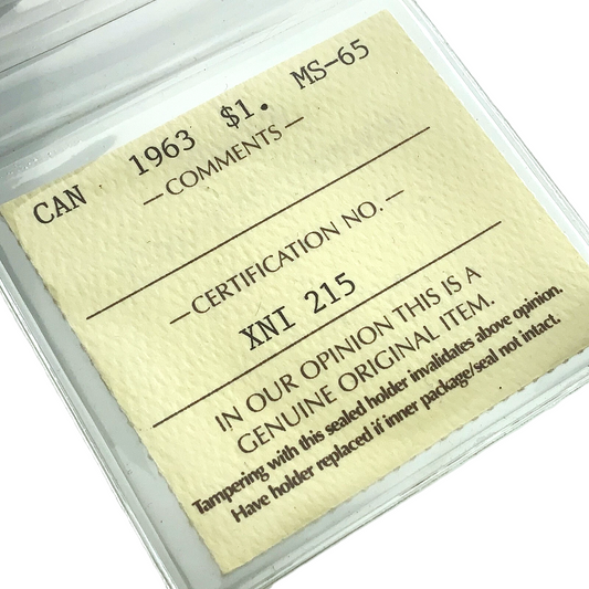 .600 ozt 1963 Voyageur MS-65 $1