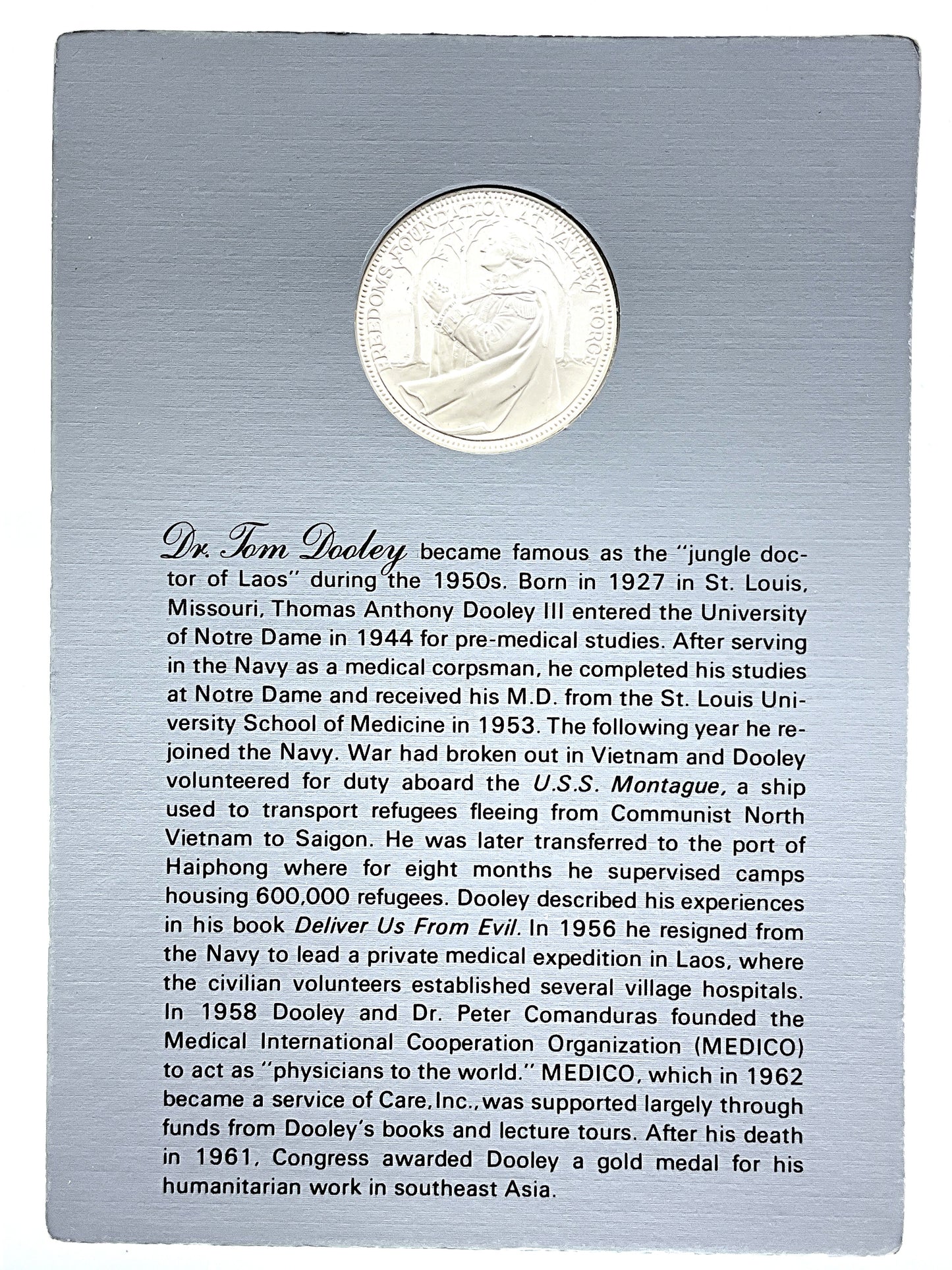 .985 ozt Tom Dooley Silver Round