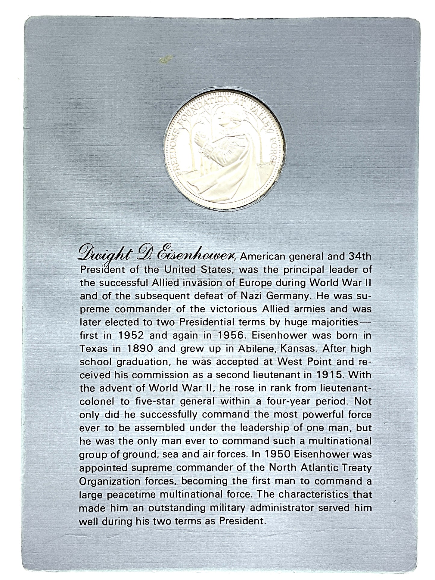 .985 ozt Dwight D. Eisenhower Silver Round