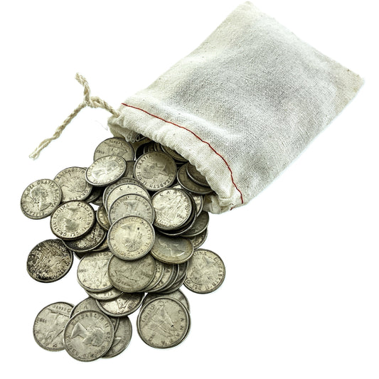 10 ozt SHTF Silver Dimes Money Bag 10¢