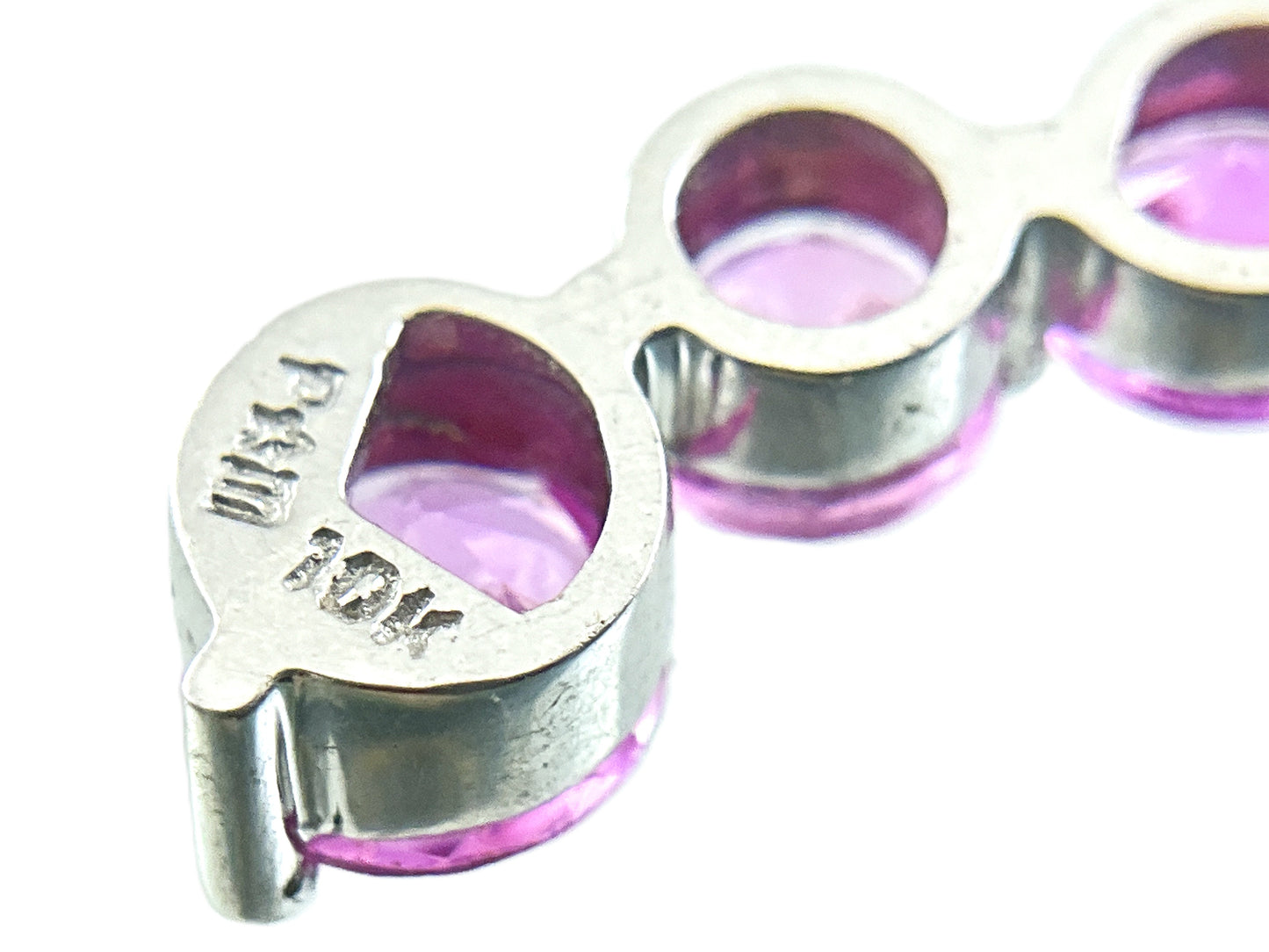10K White Gold Serpentine S-Shaped charm Pendant