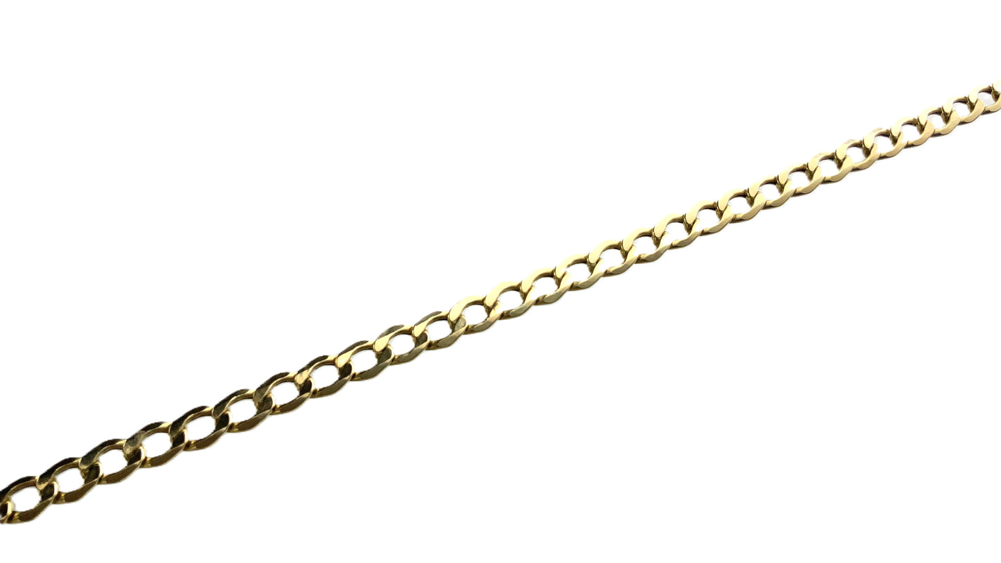 10K Yellow Gold  Cuban Link Chain Necklace 22.25 in x 5 mm AU313