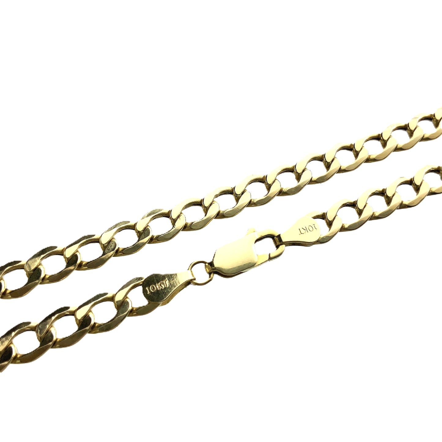10K Yellow Gold  Cuban Link Chain Necklace 22.25 in x 5 mm AU313