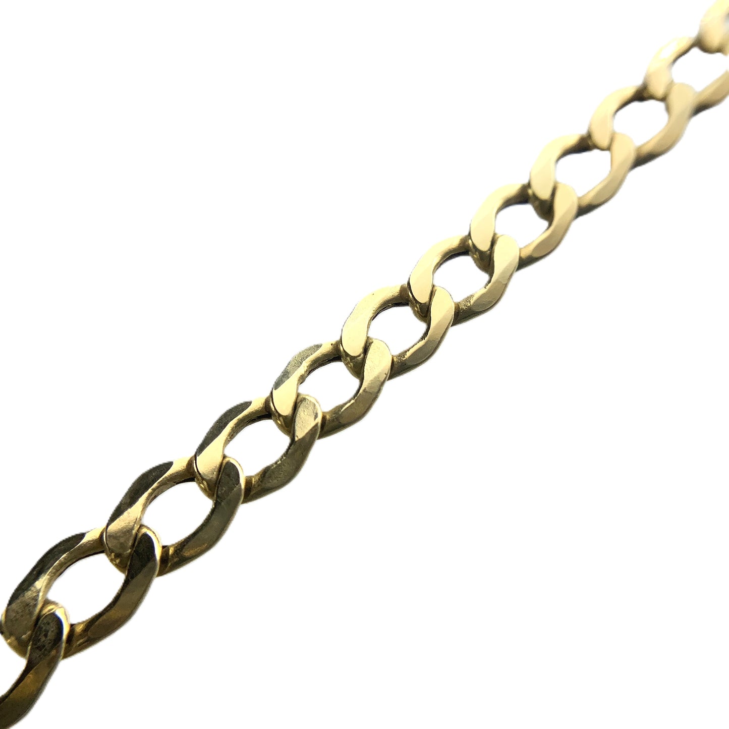 10K Yellow Gold  Cuban Link Chain Necklace 22.25 in x 5 mm AU313