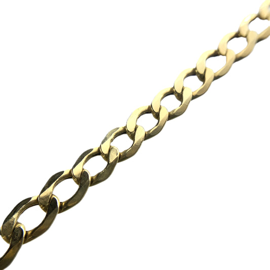 10K Yellow Gold  Cuban Link Chain Necklace 22.25 in x 5 mm AU313