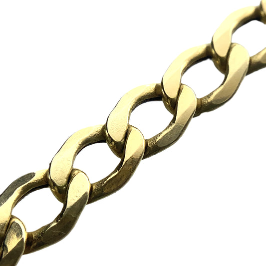 10K Yellow Gold  Cuban Link Chain Necklace 22.25 in x 5 mm AU313