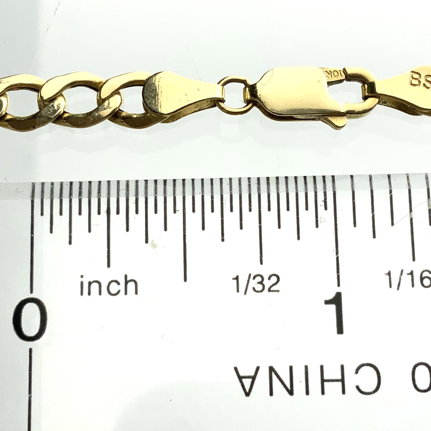10K Yellow Gold  Cuban Link Chain Necklace 22.25 in x 5 mm AU313