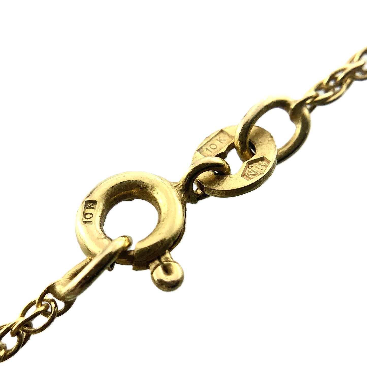 10K Yellow Gold  Rope Link Chain Necklace 24.25 in x 1 mm AU314