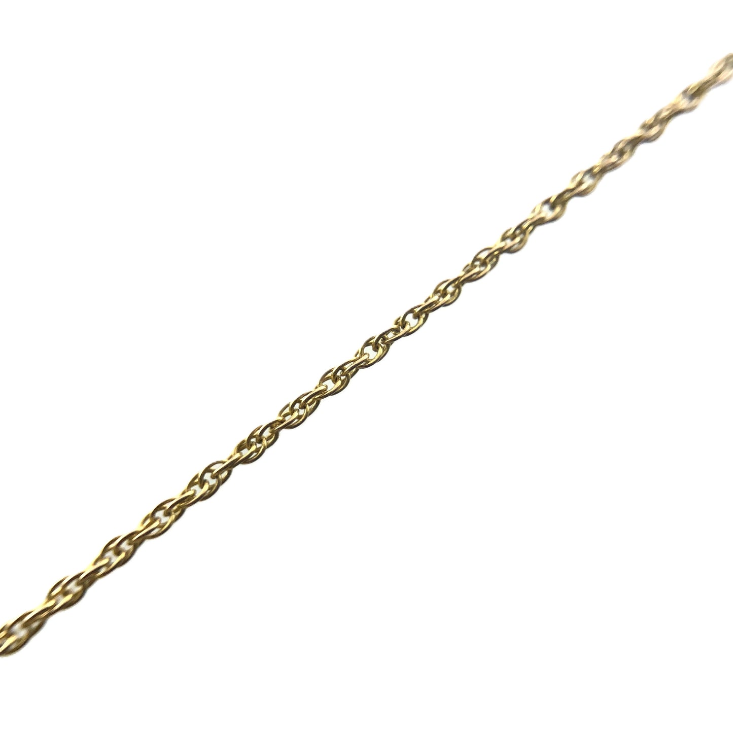 10K Yellow Gold  Rope Link Chain Necklace 24.25 in x 1 mm AU314