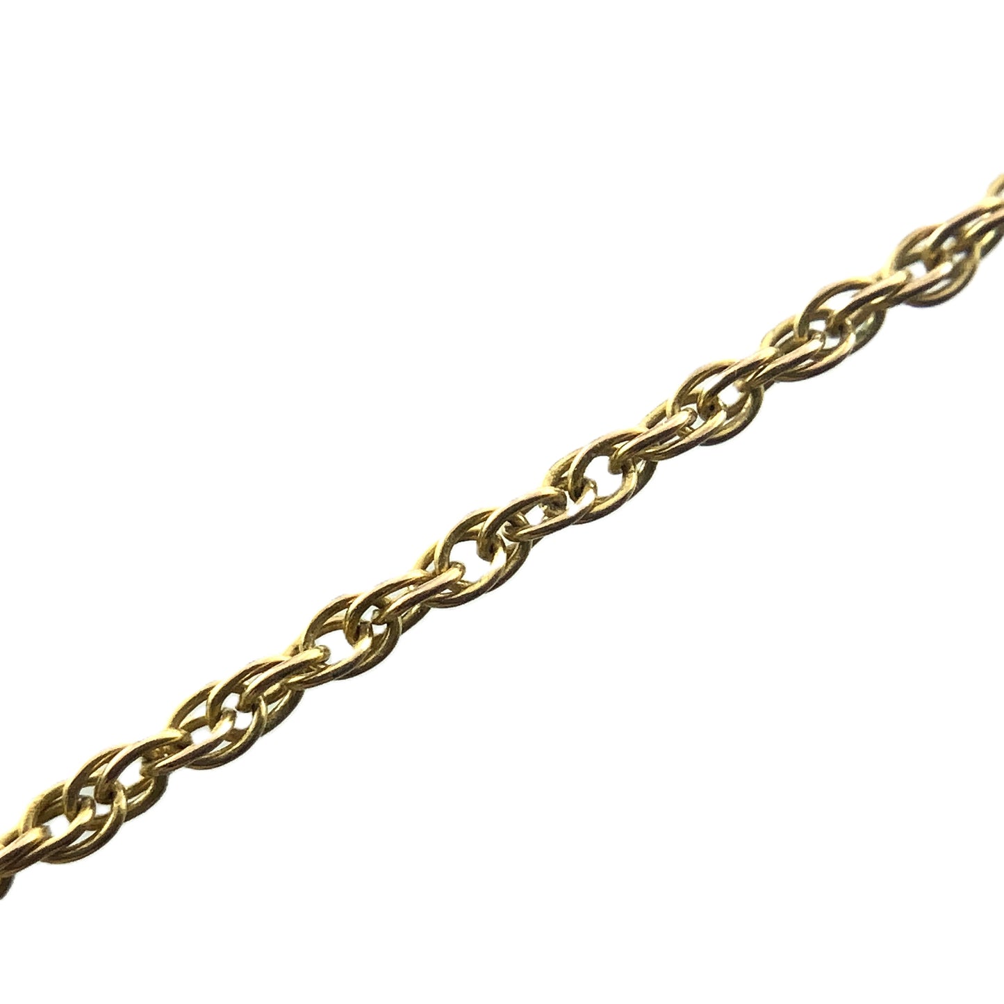 10K Yellow Gold  Rope Link Chain Necklace 24.25 in x 1 mm AU314