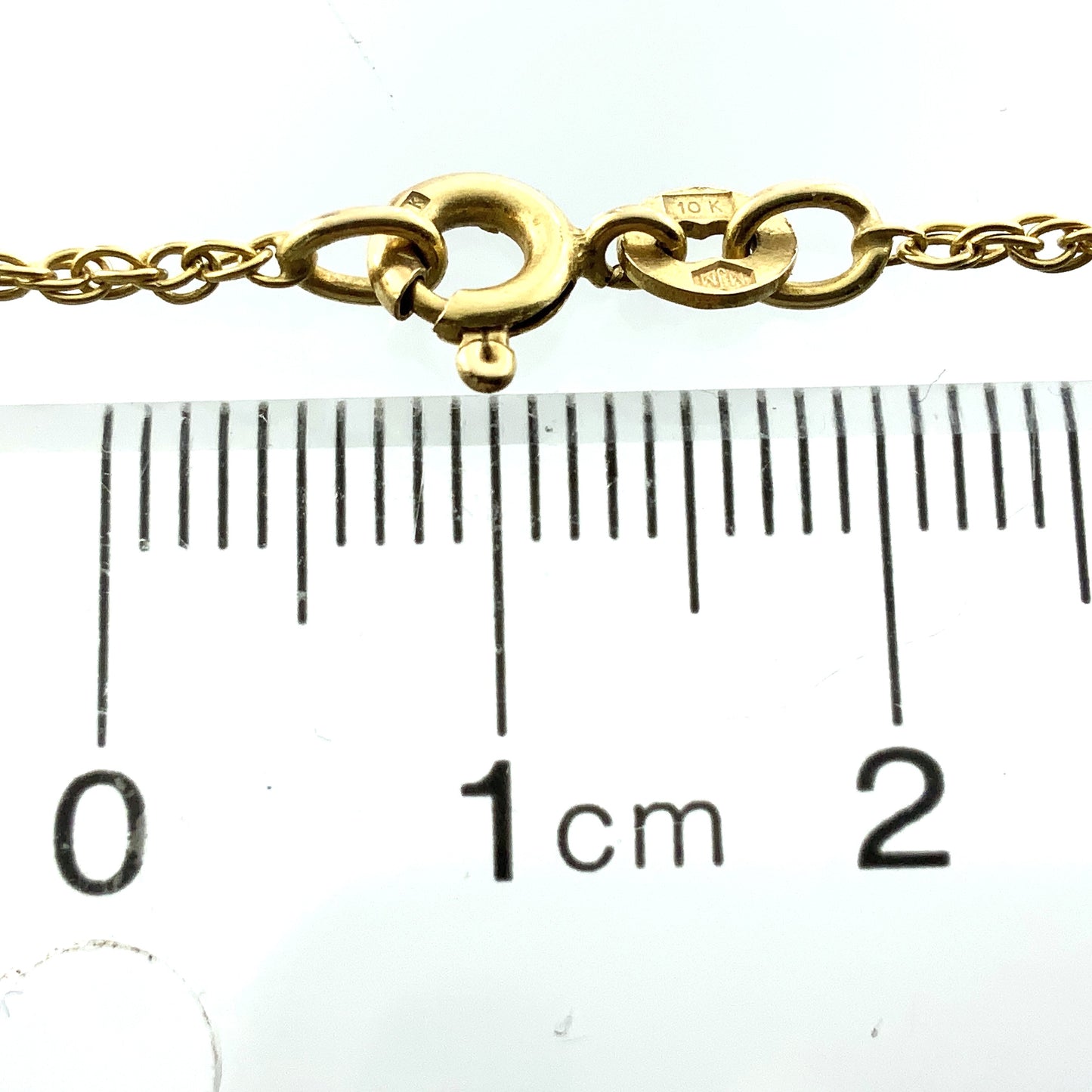 10K Yellow Gold  Rope Link Chain Necklace 24.25 in x 1 mm AU314