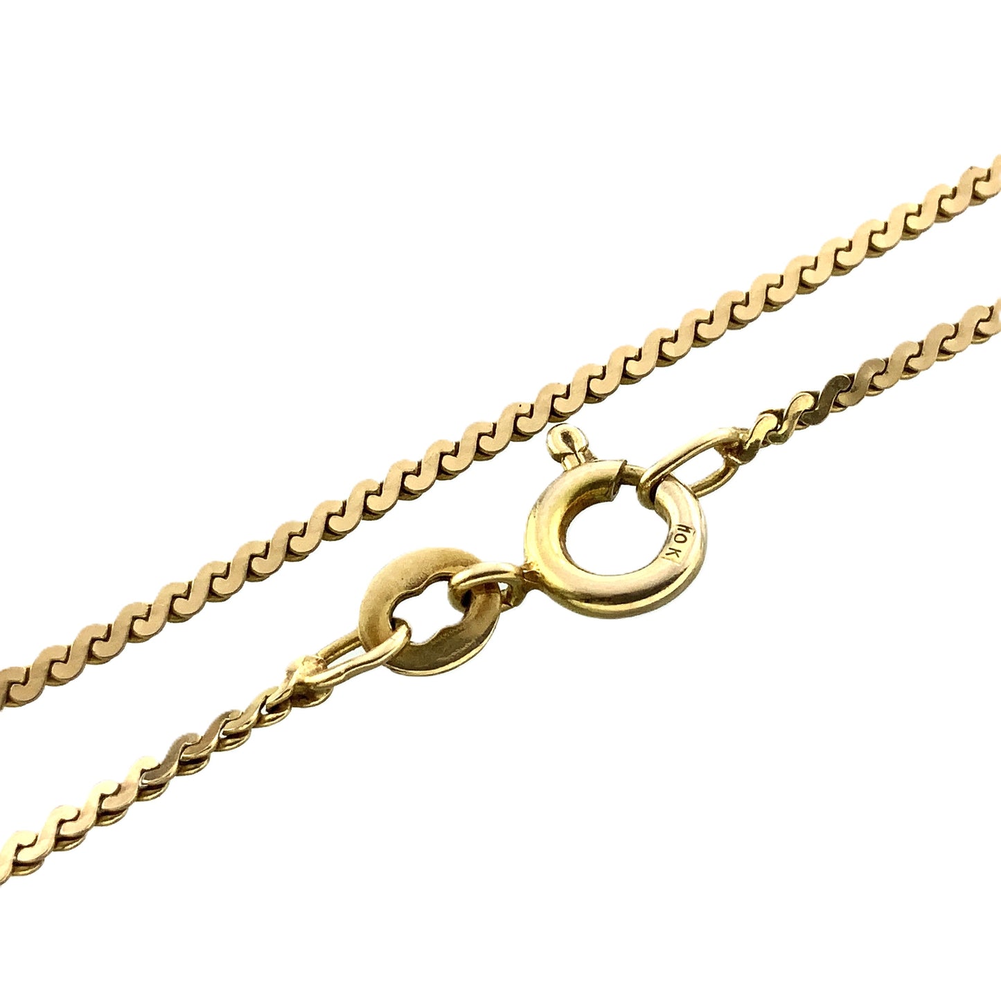 10K Yellow Gold  Link Chain Necklace 16 in x 1 mm AU315