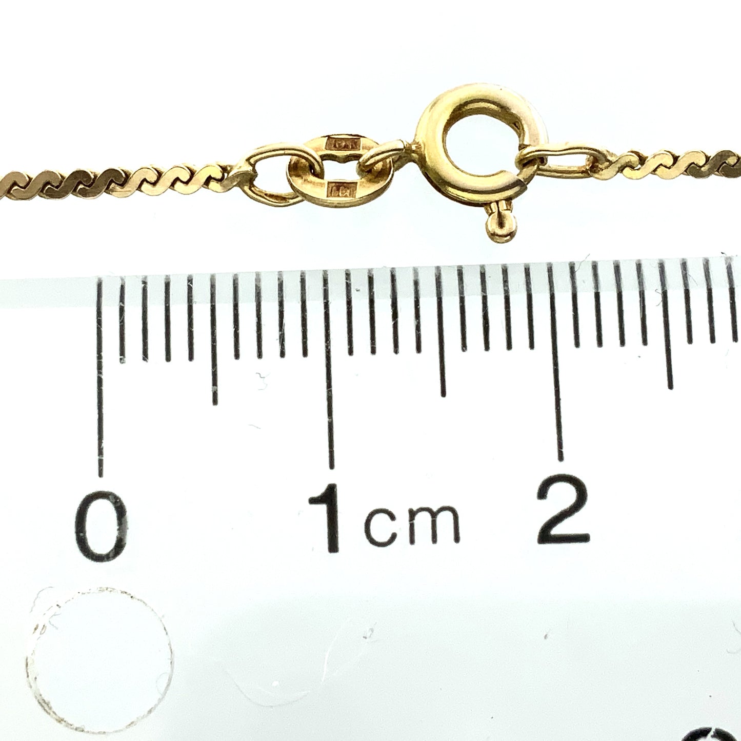 10K Yellow Gold  Link Chain Necklace 16 in x 1 mm AU315