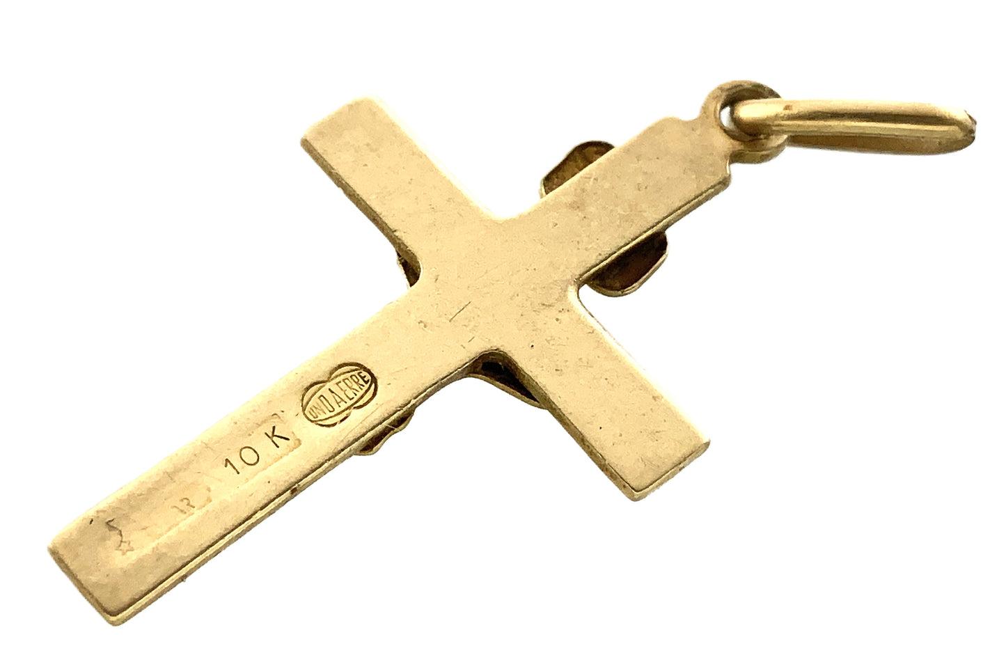 10K Yellow Gold  Religious Crucifix Jesus Christ Charm Pendant  AU319
