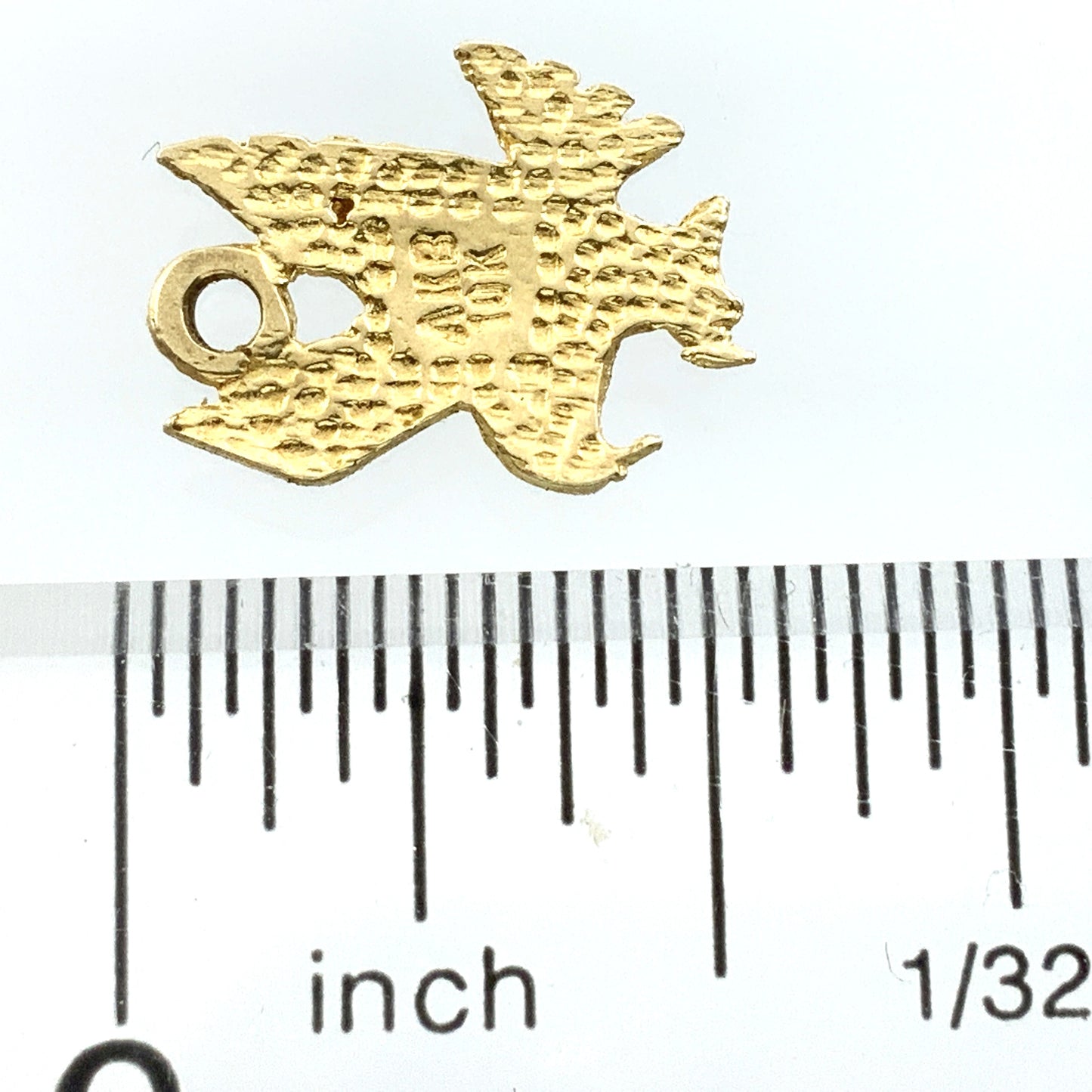 10K Yellow Gold Flying Eagle Charm Pendant AU313