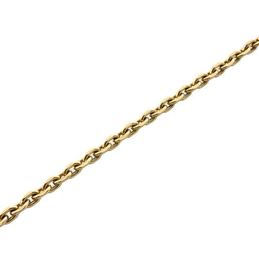 10K Yellow Gold Mariner Anchor Link 18.5 in x 2 mm  Chain Necklace AU327
