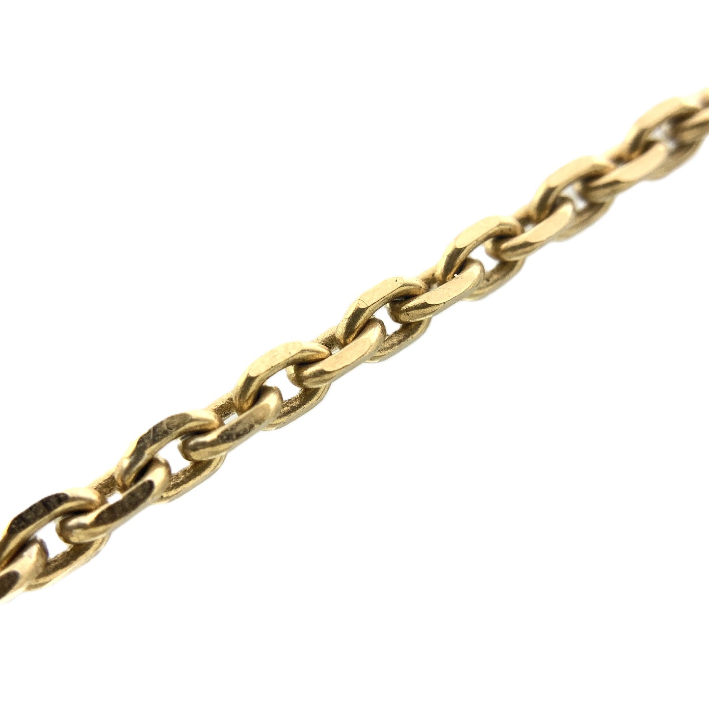 10K Yellow Gold Mariner Anchor Link 18.5 in x 2 mm  Chain Necklace AU327