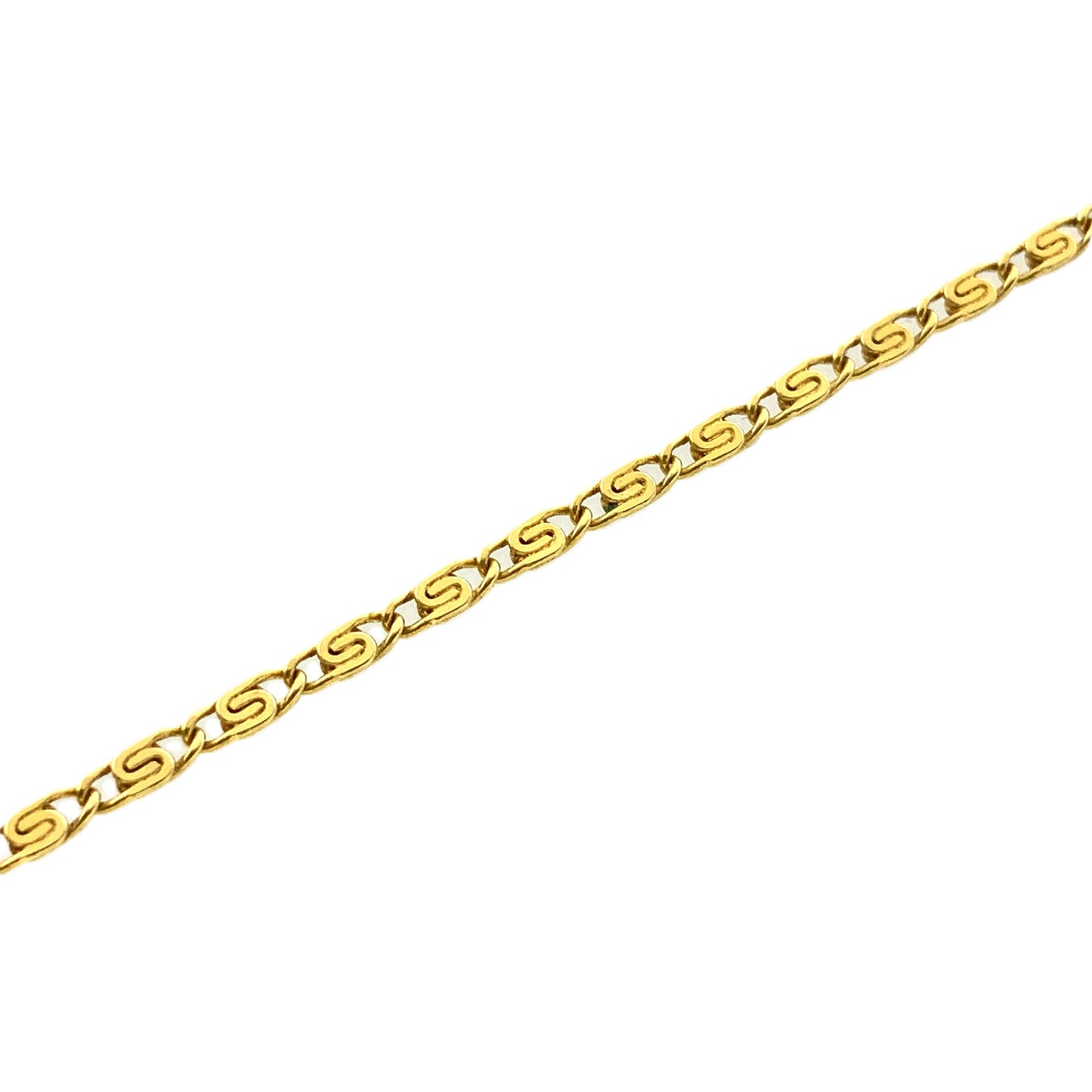 14K Yellow Gold  Snail Link 16 in x 1 mm Necklace Chain AU329