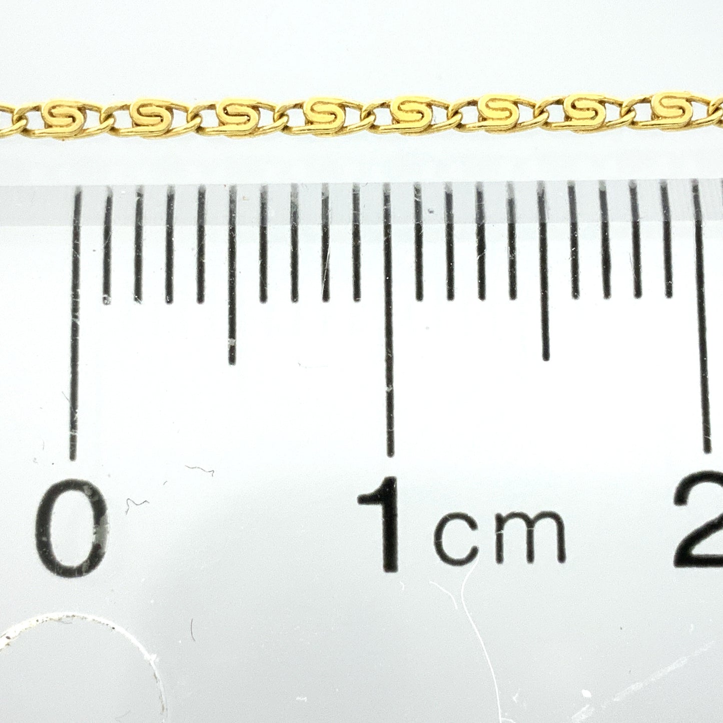 14K Yellow Gold  Snail Link 16 in x 1 mm Necklace Chain AU329