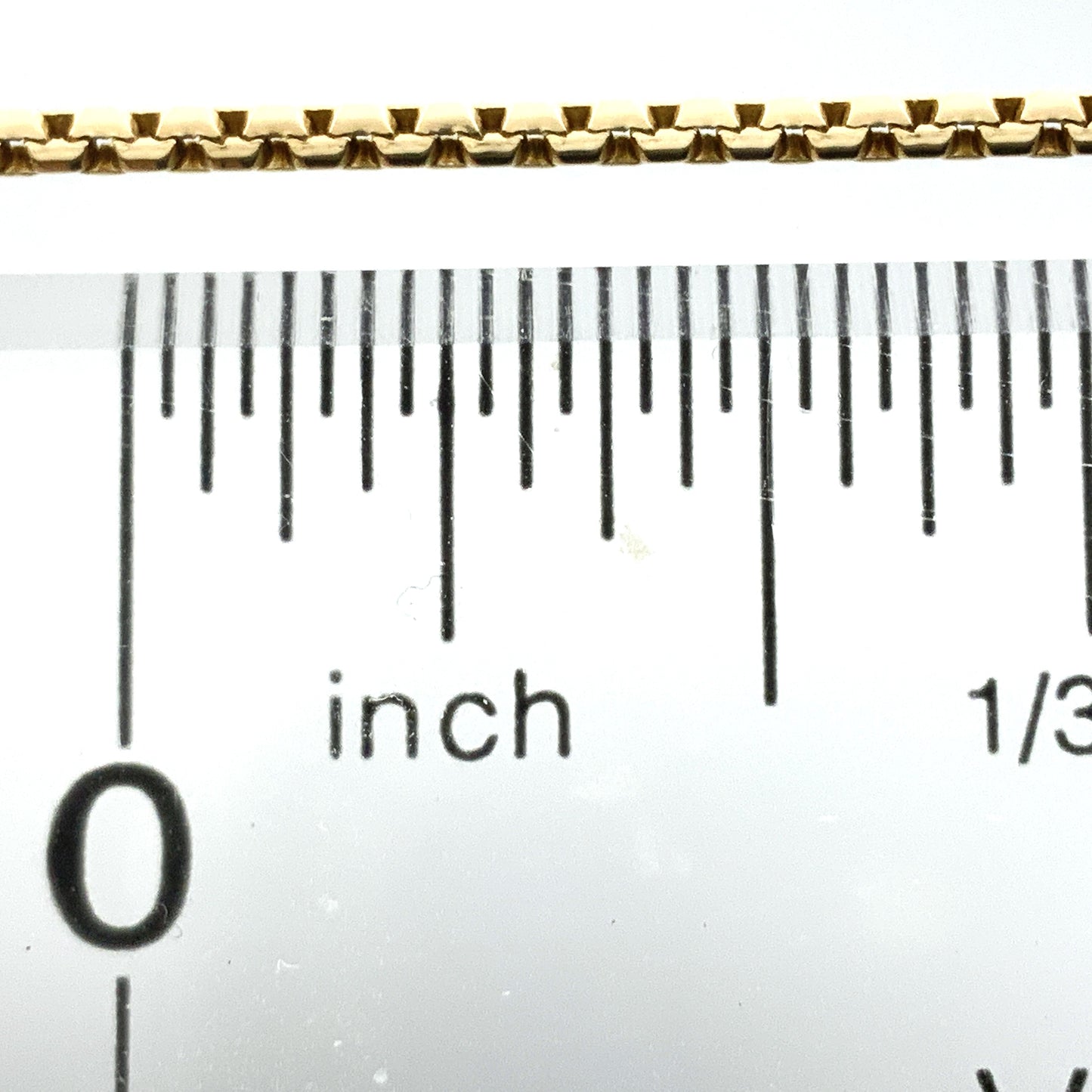 10K Yellow Gold Box Link 19.5 in x 1 mm Chain Necklace AU330