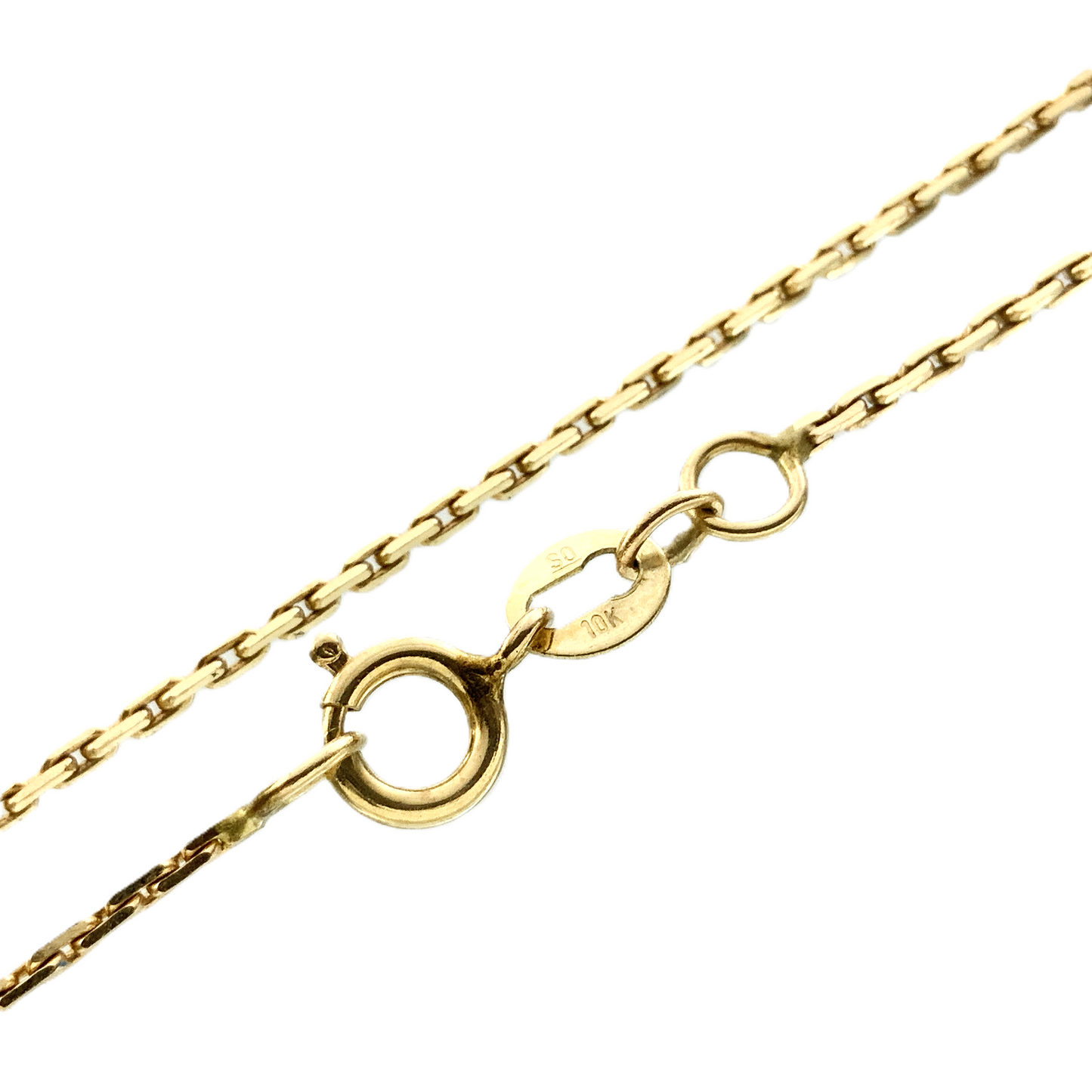 10K Yellow Gold Cable Link Chain Necklace  30 in x 1 mm AU3