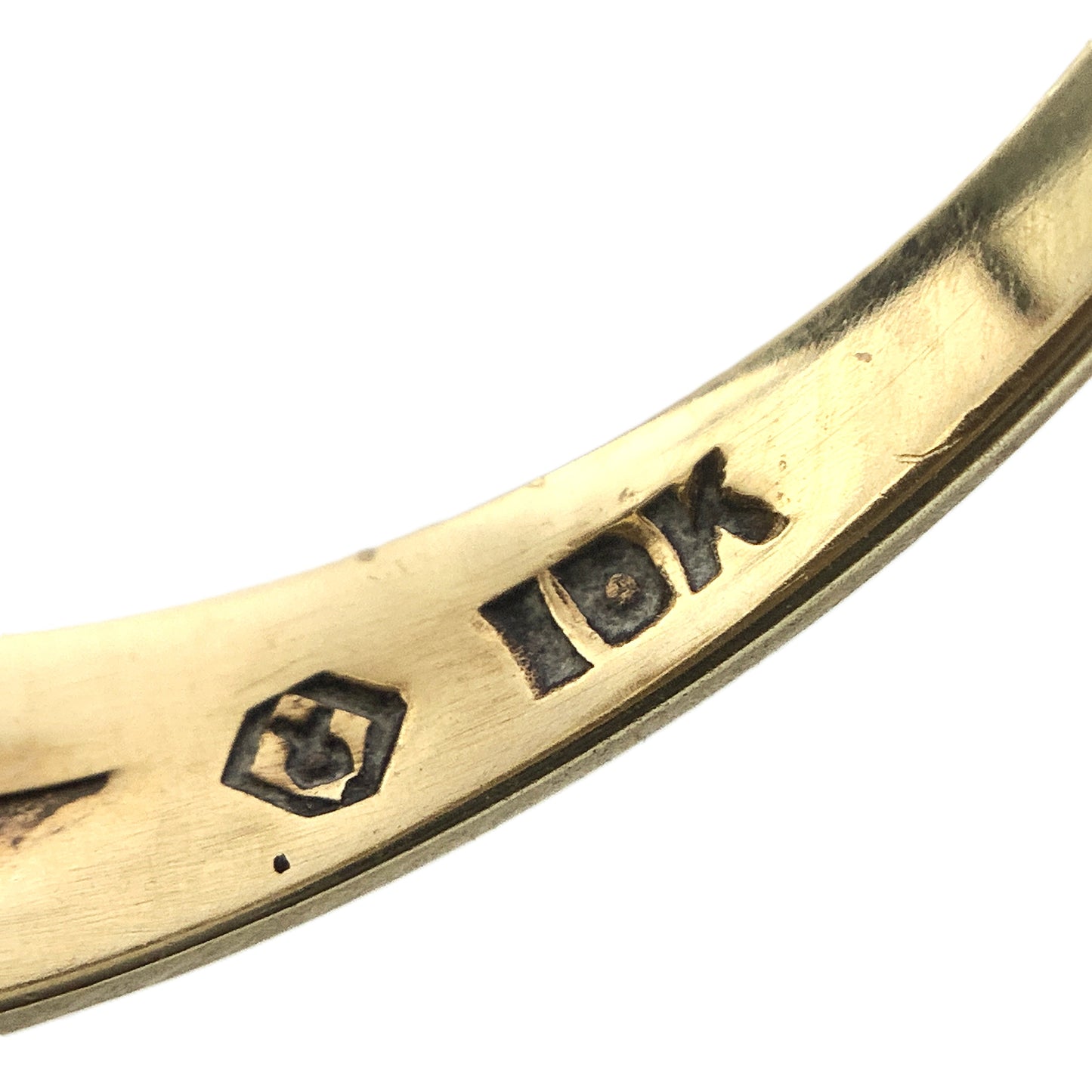 10K Yellow Gold  Vintage Inspired Size 6 Ring With Gemstone AU335