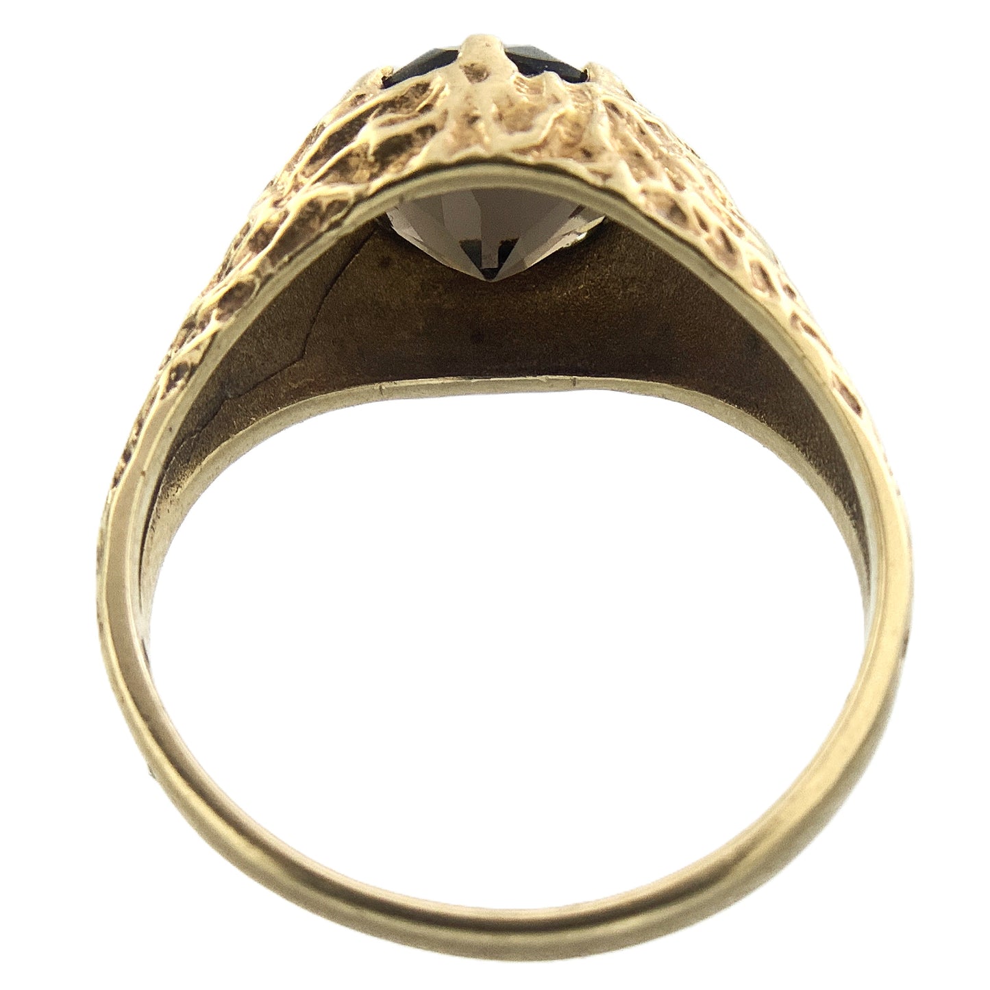 10K Yellow Gold  Vintage Inspired Size 6 Ring With Gemstone AU335