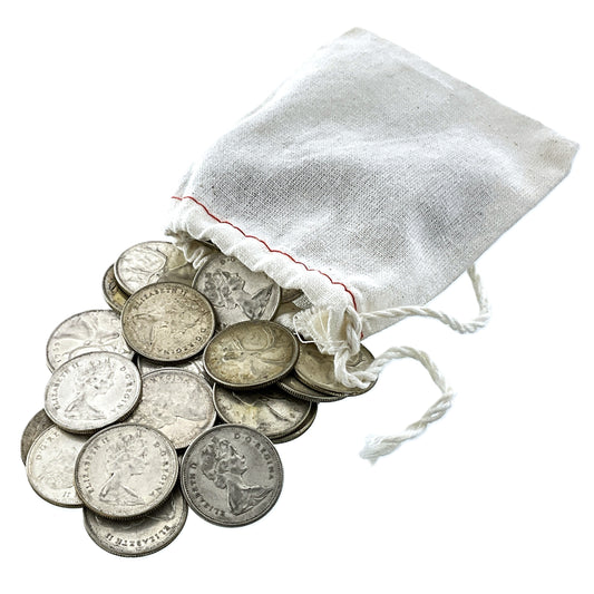 10 ozt SHTF Silver Quarters Money Bag 25¢