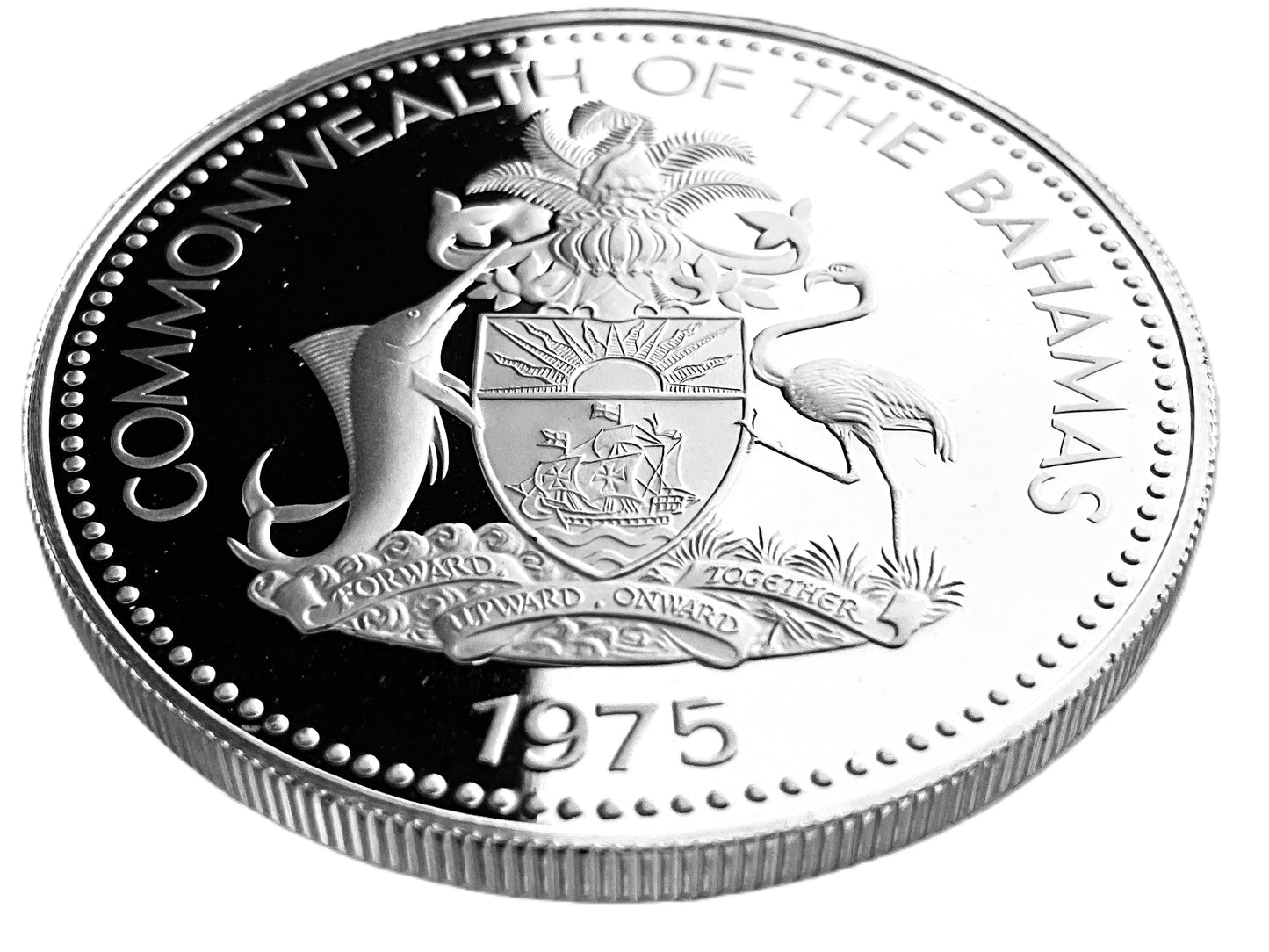 1.264 ozt Bahamas Flag Silver Coin $5