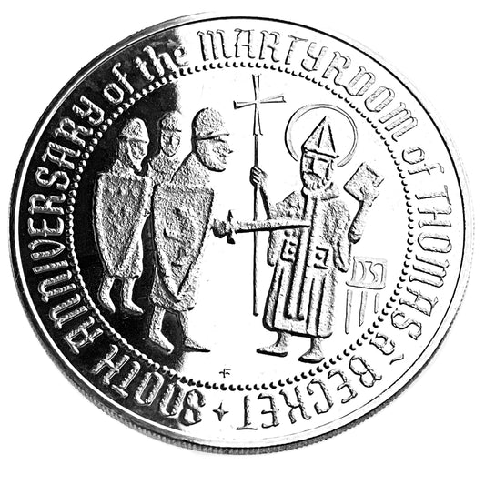 .79 ozt Thomas Becket Archbishop Silver