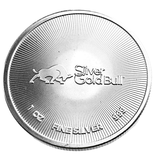 1 ozt Silver Gold Bull 999 Round