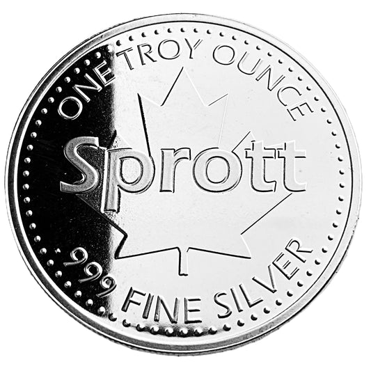 1 ozt Eternal Sun Sprott Silver 999 Round