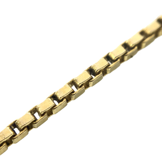 10K Yellow Gold Box Chain 19 in x 1 mm Bracelet AU354