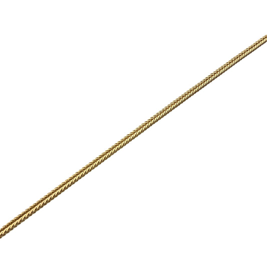10K Yellow Gold Square Franco Link Chain 20in x 51mm Necklace AU367