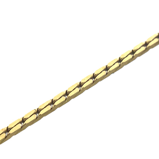 10K Yellow Gold Vicenza Cable Link Chain 7in x 1mm Bracelet AU400