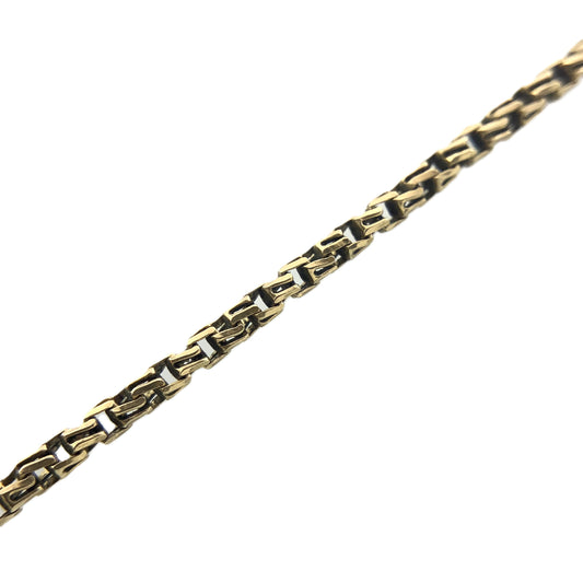 10K Yellow Gold Byzantine Link Chain 22.5in x 1.6mm Necklace AU390